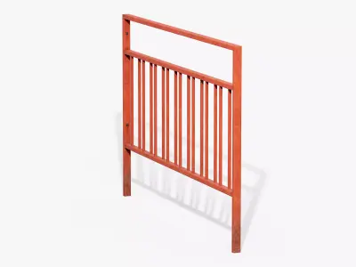 Guardrail B Low-poly 3D model