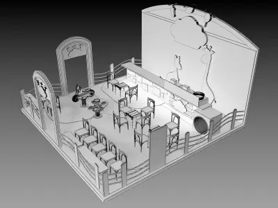 Booth Exhibition Stand a395a 3D model