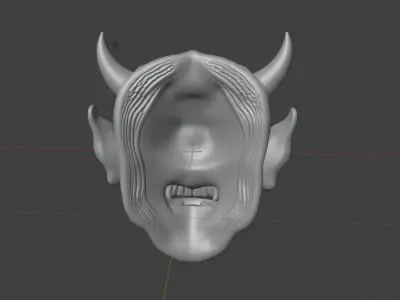 Japanese Demon Mask  3D print model