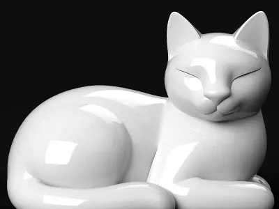 Lying Cat 3D print model