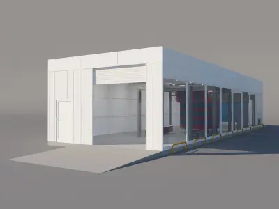 Tunnel Car Wash 3D model