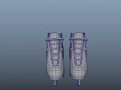 Ice Skates Models  Low-poly 3D model