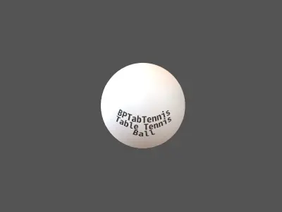 Table Tennis Ball v1 001 Free low-poly 3D model
