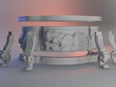 Witch Table Dollhouse Fantasy Miniature 3D print model