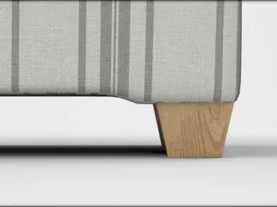 Pembroke storage bench stripe neutral Low-poly 3D model