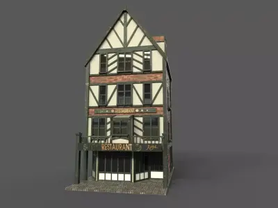 Building  prt1 low-poly 3D model Free low-poly 3D model