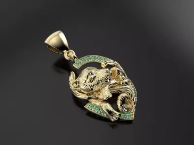 Magerit pendant 3D print model