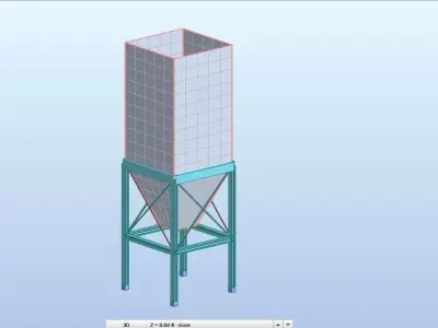 Silo Design High Detail Revit Structure Model 3D model