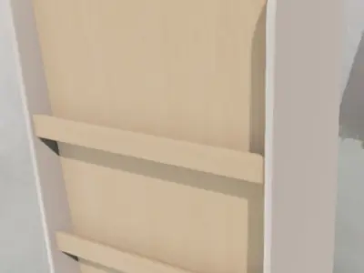 Large Shelf White Low-poly 3D model