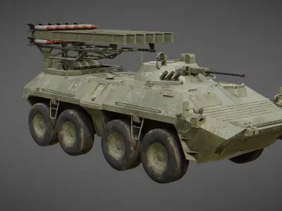 ZHK RS Vehicle for Games Low-poly 3D model