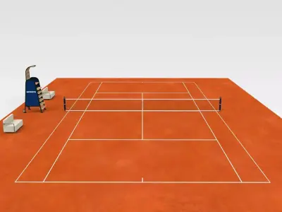 Tennis Court 3D model