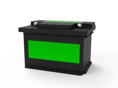 Car Battery Low-poly 3D model shop