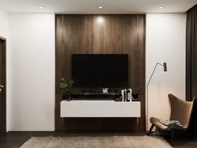 Modern bedroom interior scene 3D SketchUp Low-poly 3D model