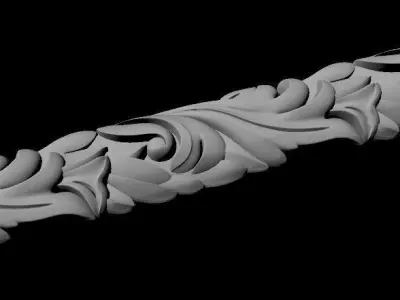Central decor ornament for furniture 3D model 230