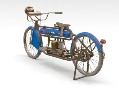 old motorcycle 3D model