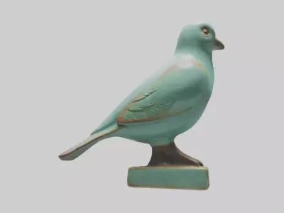 Ceramic Bird statue model 3D model