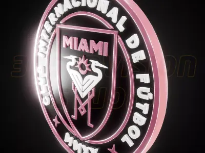 Inter Miami CF logo - Cinematic - 3D print 3D model