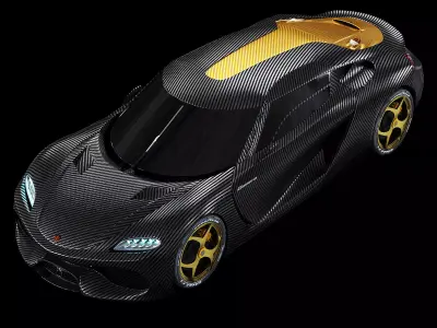 Koenigsegg Gemera Low-poly 3D model