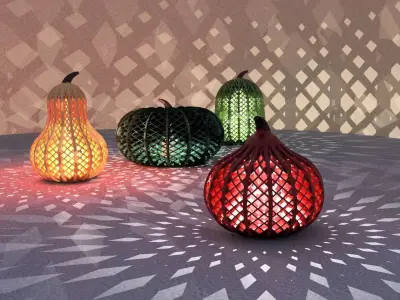 Pumpkin light Harlekin 3D print model