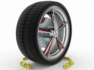 ORTAS CAR WHEEL RIM 109-110 GAME READY WHEEL 3D Model Pack