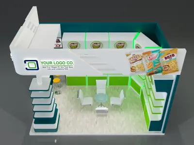 Booth Exhibition Stand a622a 3D model