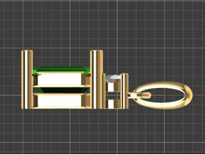 emerald pendant Free 3D model