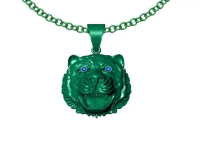 Tiger Pendant For Men 3D print model