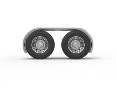 Semi truck Rear fenders Set 2 Scale 1 to 25 3D print model