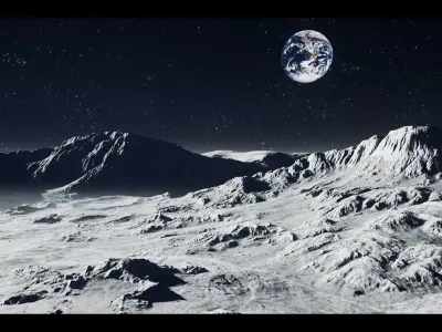 Moon Landscapes Pack - UE Project 4 22 3D model