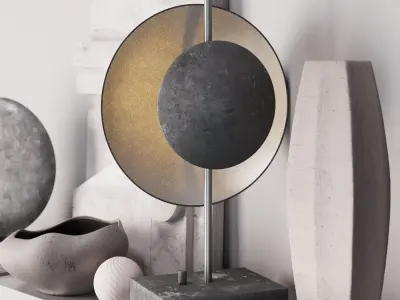 Decorative set 5 shelf 3D model