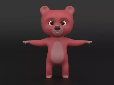 Baby Bear 3D Model Low-poly 3D model