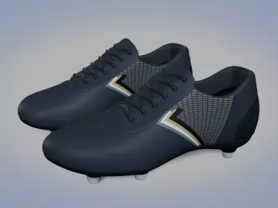 Generic Football Soccer Cleats Shoes -- Optimized for Animation Low-poly 3D model