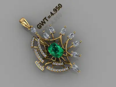 Fashion unique pendent 3D print model