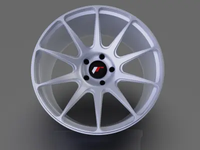 Japan Racing JR11 wheel silver 3D model 3D print model