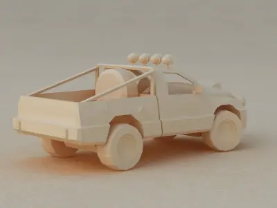 Origami cars cartoon cars toy cars 3D model