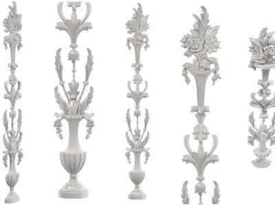 Classic carved 195 3D model