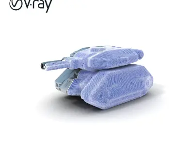 Futuristic Battle Tank D Model Pack Low-poly 3D model