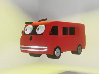 Happy Van Free low-poly 3D model