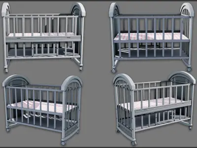 Cribs Furniture Low-poly 3D model