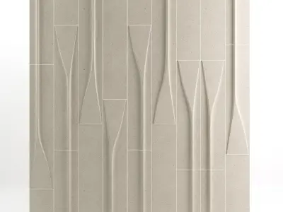 Wall Model tiled with vertical lines 3D model