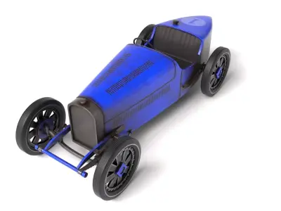 Bugatti B35 Low-poly 3D model