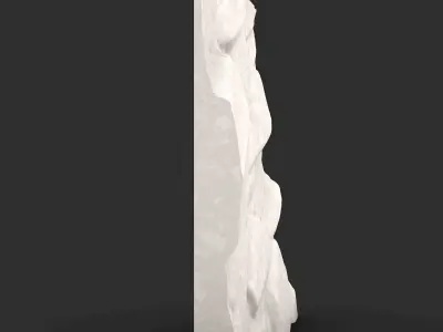 Jagged Dolomite Wall Segment 3D print model