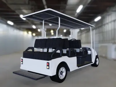 Carro de golf 6 plazas 3D model