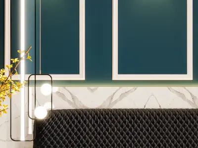 Bedroom morden interior scene 3D model 3D model