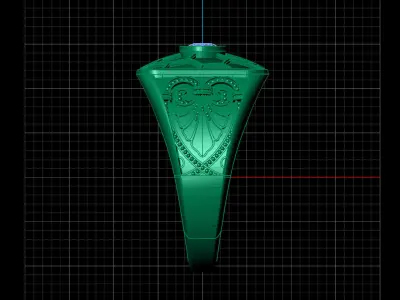 Print Ready STL 3DM  Gents Rings Diamond Men Ring  3D print model shop