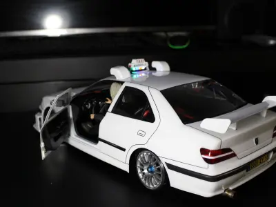Peugeot406 TAXI exterior kit  3D model