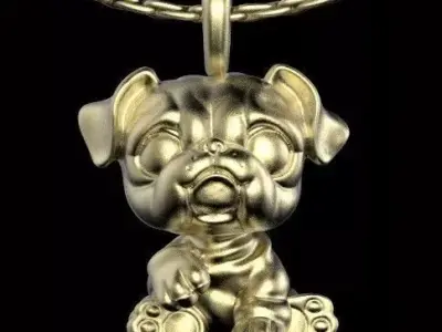 dog pendant 3D print model