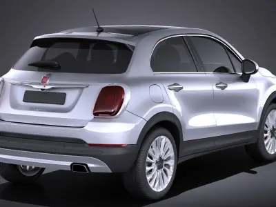 Fiat 500X 2015 VRAY 3D model
