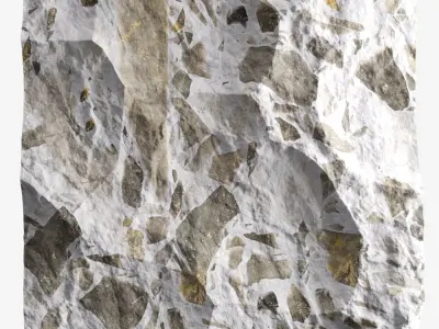 421-RockPanel rock wall 3D model