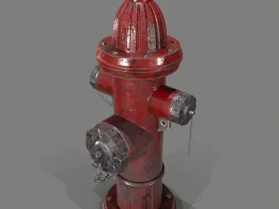 fire-hydrant fire hydrant Low-poly 3D model